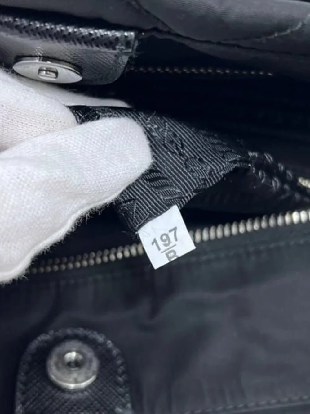 Prada Tote Chainto Black Nero Tessuto - Picture 6 of 10